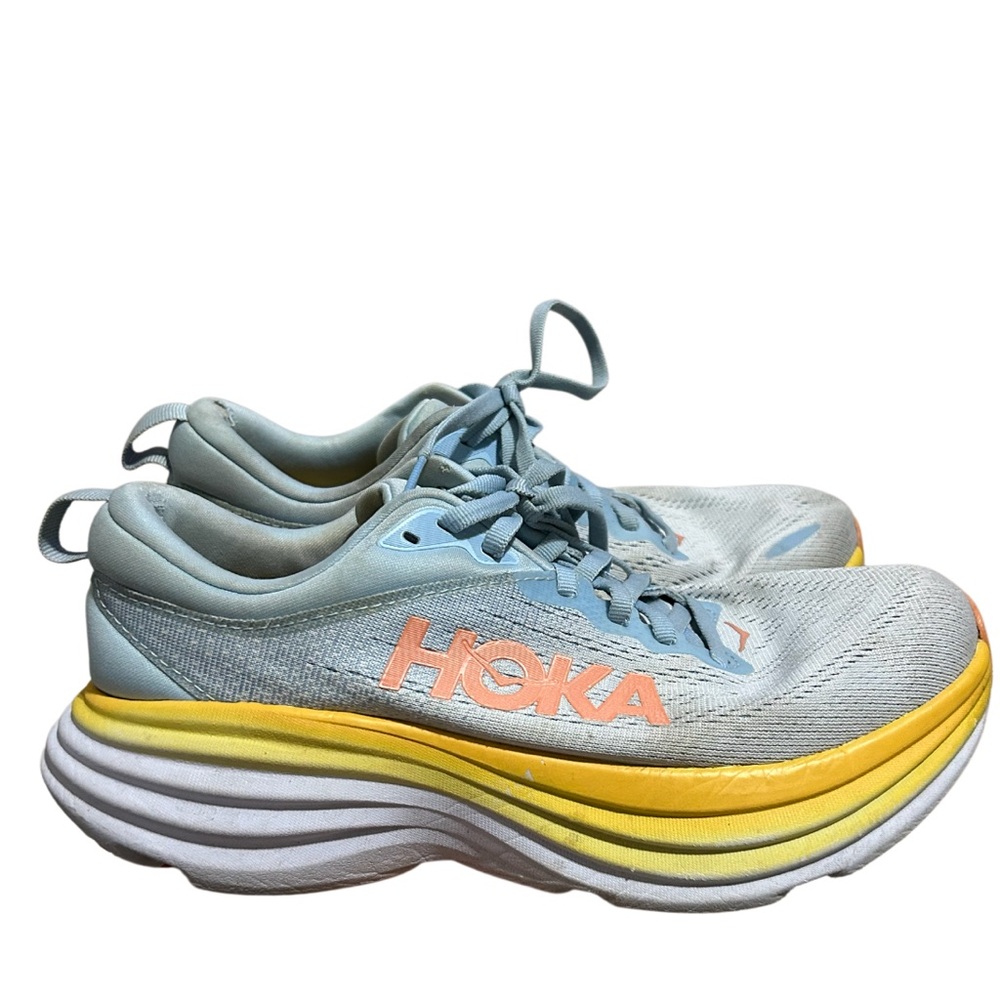 Hoka One One Bondi 8 Shoes Womens Cushioned Running Blue 7.5B